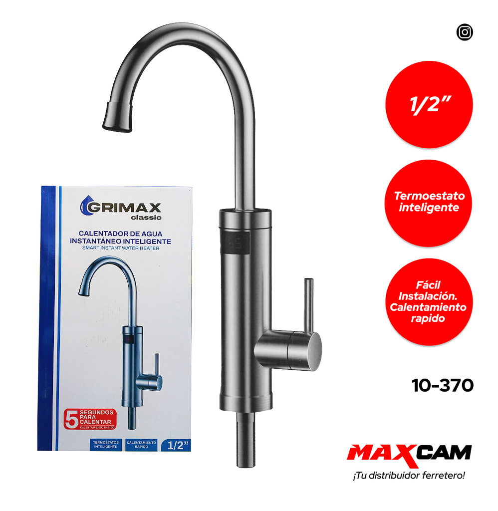 LLAVE CON CALENTADOR DE AGUA GRIMAX 10-370