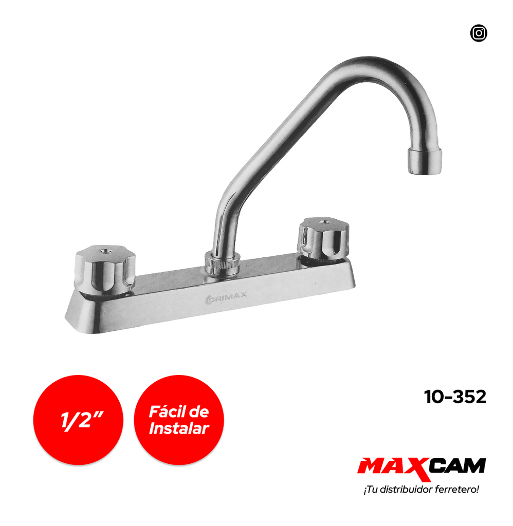 LLAVE FREGADERO DOBLE 8" GRIMAX 10-352