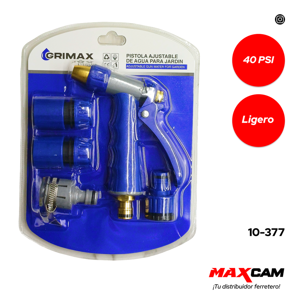 PISTOLA P/MANGUERA 5 PCS GRIMAX 10-377