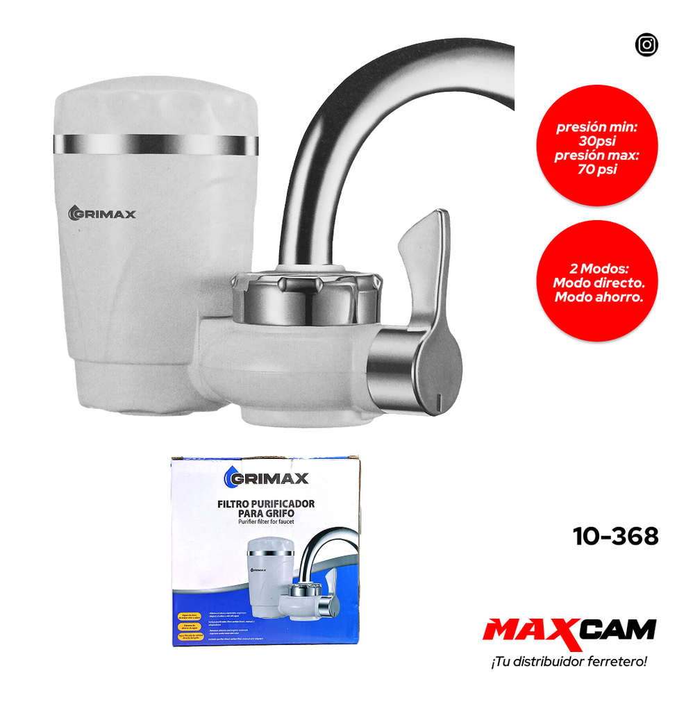 PURIFICADOR DE AGUA P/GRIFERIA GRIMAX 10-368