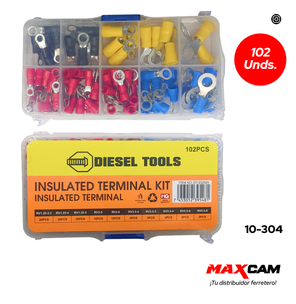 SET TERMINAL 102 PCS DIESEL TOOLS 10-304