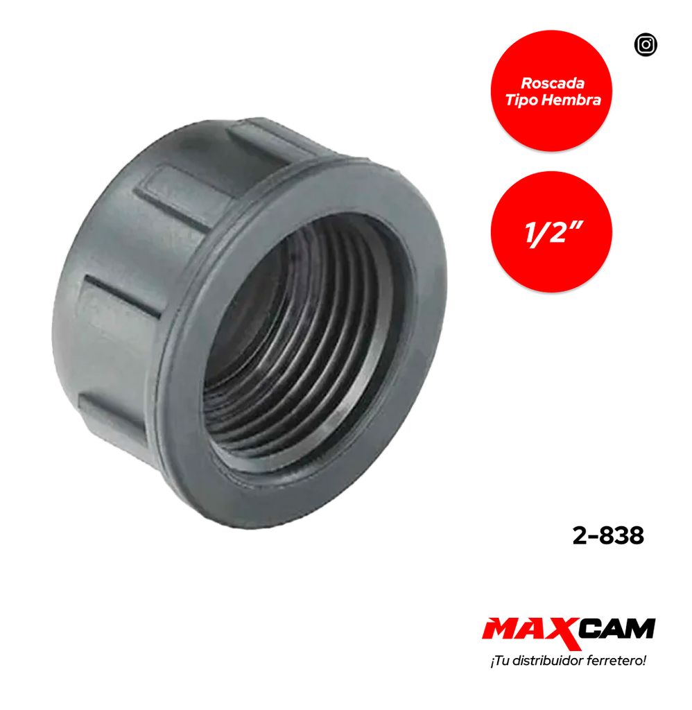 TAPA HEMBRA ROSCADA AF 1/2" FITCO 2-838