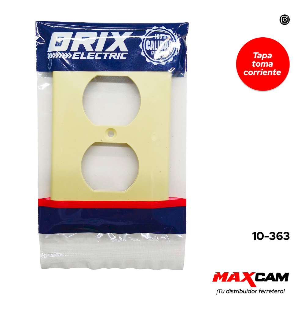 TAPA P/TOMA DOBLE 270 BEIGE ORIX 10-363