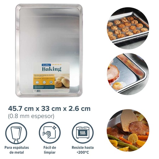 [10-544] BANDEJA P/HORNEAR 45.7x33x2.6CM EXCALIBUR 10-544