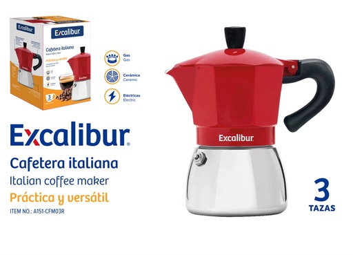 [10-728] CAFETERA 150ML EXCALIBUR 10-728