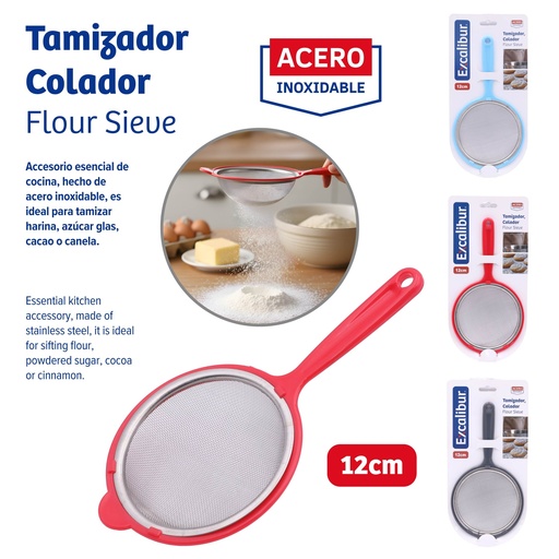[10-669] COLADOR PARA TAMIZAR 12CM EXCALIBUR 10-669