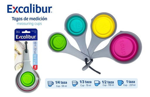 [10-673] CUCHARA DE MEDIDAS 4 PCS EXCALIBUR 10-673