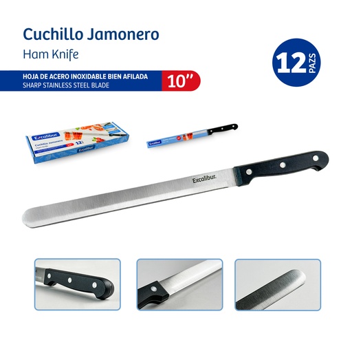 [10-551] CUCHILLO JAMONERO 10" EXCALIBUR 10-551