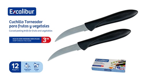 [10-572] CUCHILLO TORNEADOR 3" EXCALIBUR 10-572