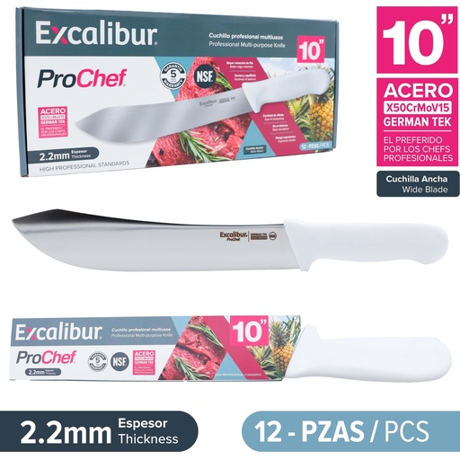 [10-594] CUCHILLO PROFESIONAL MULTIUSO 10" EXCALIBUR 10-594