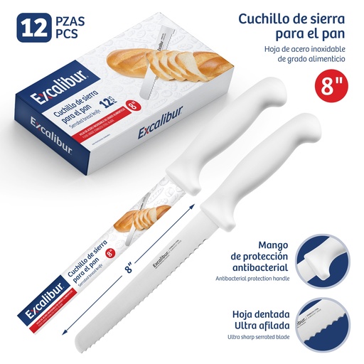 [10-656] CUCHILLO DE SIERRA PARA PAN EXCALIBUR 10-656