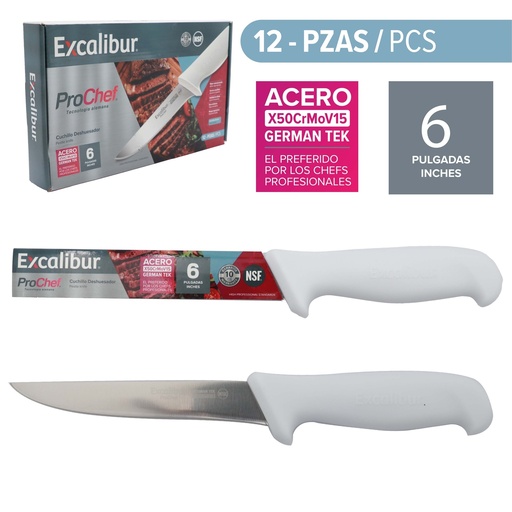 [10-652] CUCHILLO PARA DESHUESAR 5.7" EXCALIBUR 10-652