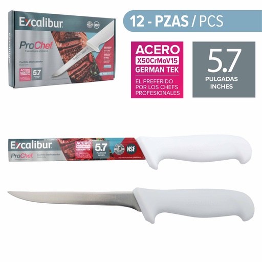 [10-675] CUCHILLO PARA DESHUESAR 5.7" EXCALIBUR 10-675