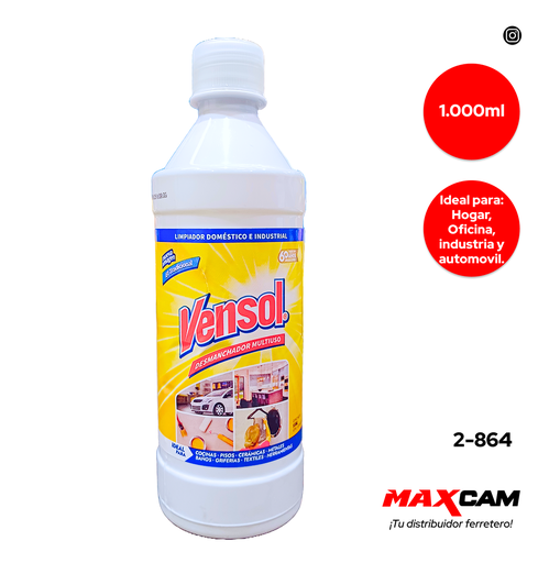 [2-864] DESMANCHADOR MULTIUSO S/ATOMIZADOR x 1 LT VENSOL 2-864