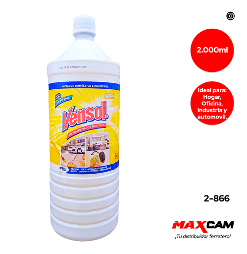 [2-866] DESMANCHADOR MULTIUSO x 2 LTS VENSOL 2-866