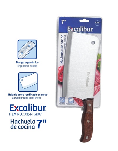 [10-550] HACHA P/COCINA 7" EXCALIBUR 10-550