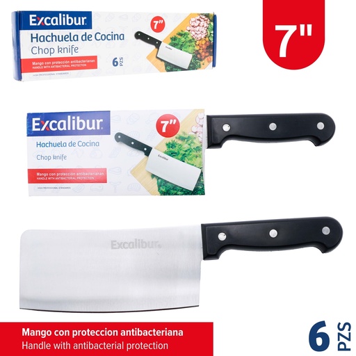 [10-753] HACHA PARA COCINA 7" EXCALIBUR 10-753