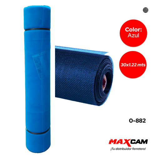[0-882] MALLA MOSQUITERO 30x1,22MTS AZUL TRICAL 0-882