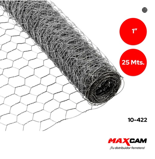 [10-422] MALLA POLLITO GALVANIZADA 1" 25x0.9MTS DIESEL T 10-422