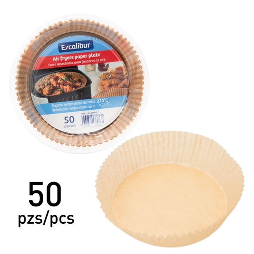[10-588] PAPEL ANTIADHERENTE P/AIR FRYER x 50PCS EXCALIBUR