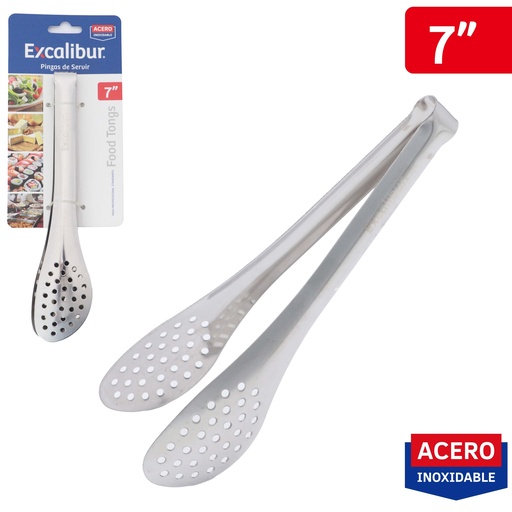 [10-682] TENAZA PARA ALIMENTOS 7" EXCALIBUR 10-682