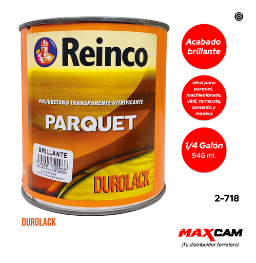 [2-718] POLIURETANO PARQUET BRILLANTE x 1/4 REINCO 2-718