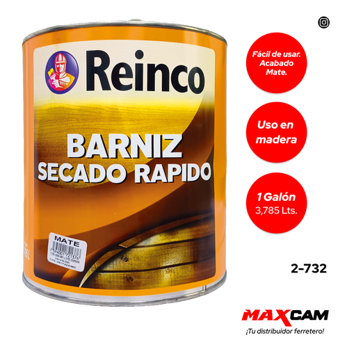 [2-732] BARNIZ MATE NATURAL x GALON REINCO 2-732