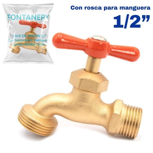 [3-069] LLAVE CHORRO BRONCE MARIPOSA ECONO 3-069