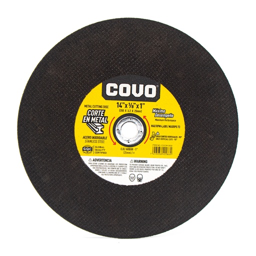 [3-139] DISCO DE TRONZADORA x 14" COVO 3-139