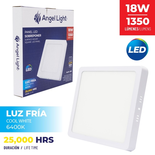 [3-264] PANEL LED SUPER BLANC CUADRADA 18W 85-265V 3-264
