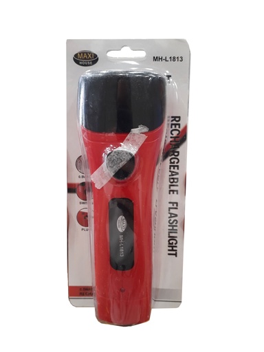 [3-302] LINTERNA RECARGABLE 1LED ROJA BLISTER MAXI HO 3-302