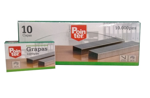 [3-361] GRAPAS LISAS 26/6 x 1000 POINTER 3-361