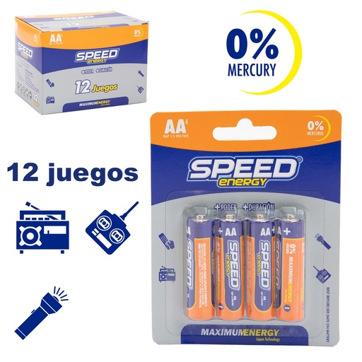 [3-379] BATERIA AA SPEED ENERGY x 4 UnidadesES 3-379