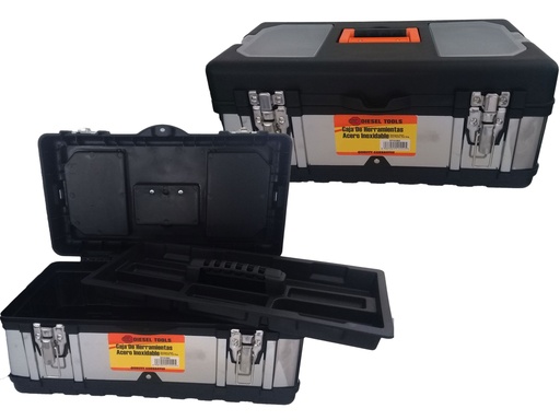 [3-410] CAJA HERRAMIENTA x 19 PULG PLAST/ACERO INOX 3-410