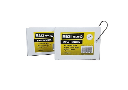 [3-448] ANZUELO P/PESCAR #9 x CAJA 100 UNID MAXI TOOL 3-448