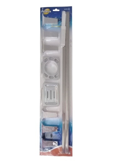 [3-465] ACCESORIO DE BAÑO 5 PIEZAS PLAST/CROMADO 3-465