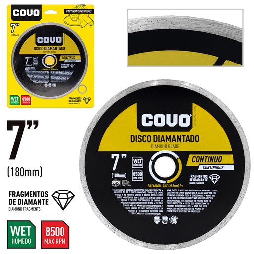 [3-501] DISCO C/CONCRETO CONTINUO x 7" COVO 3-501