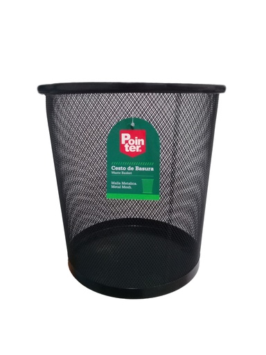 [3-502] PAPELERA NEGRA OFICINA POINTER METAL 3-502