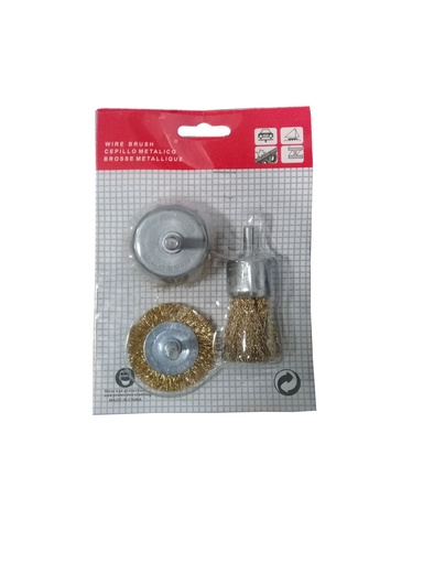 [3-594] CEPILLO ESPIGA 3 PCS P/TALADRO 1" SIN MARCA 3-594