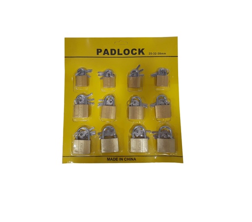 [3-604] CANDADOS SET 25MM-30MM-30MM 12PCS 3-604