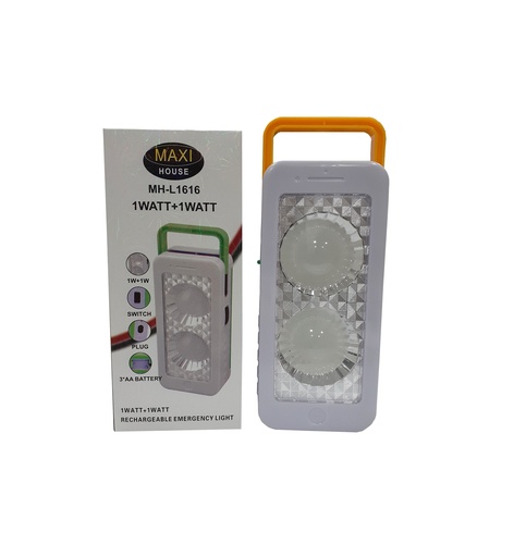 [3-612] LINTERNA RECARGABLE 1W+1W 3-612