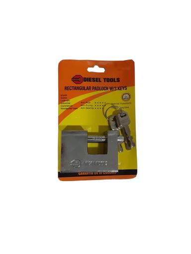[3-918] CANDADO ANTICIZALLA PLATEADO 90MM DIESEL TOOL 3-918