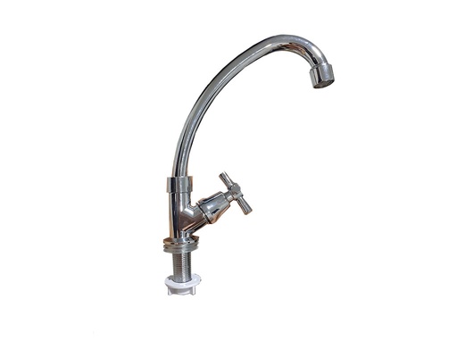 [3-933] LLAVE FREGADERO CUELLO CISNE PLAST/CROMA 3-933