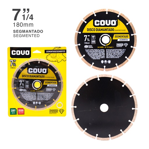[4-008] DISCO C/CONCRETO SEGMENT x 7" COVO 4-008