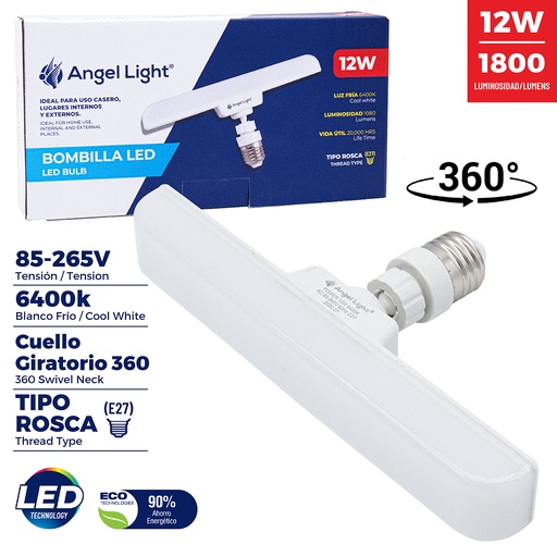 [4-016] LAMPARA T LED 85-265V 12W 85-265V 4-016