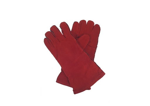 [4-088] GUANTE SOLDADOR ROJO 13 PULG PAR 4-088