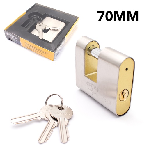 [4-117] CANDADO ANTICIZALLA 70MM CASTOR EMPAQUE 4-117