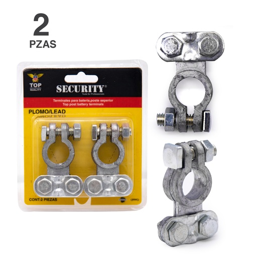 [4-121] BORNES P/BATERIA BLISTER x 2 UNID SECURITY 4-121