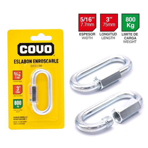 [4-141] ESLABON ENROSCABLE 5/16 x 3" COVO 4-141