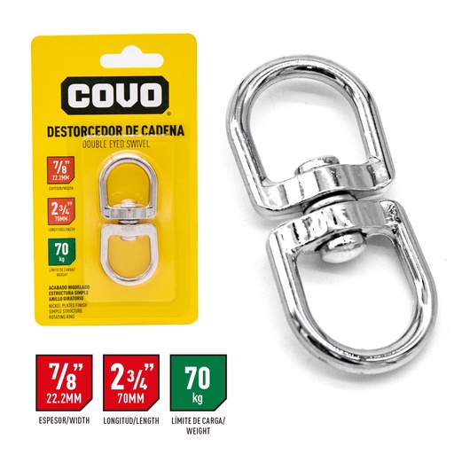 [4-154] DESTORCEDOR DE CADENA 7/8" x 2 3/4" COVO 4-154